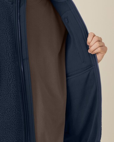 Liner - Die Unisex-Sherpaweste - French Navy - M bedrucken, Art.-Nr. STJU249C7271M