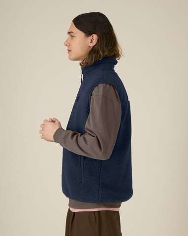 Liner - Die Unisex-Sherpaweste - French Navy - L bedrucken, Art.-Nr. STJU249C7271L