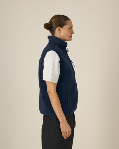 Liner - Die Unisex-Sherpaweste - French Navy - M bedrucken, Art.-Nr. STJU249C7271M