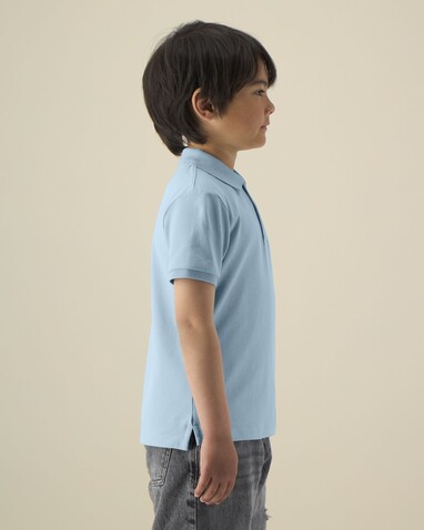 Mini Sprinter - Das Iconic Kinder-Polo - Sky blue - 7-8/122-128cm bedrucken, Art.-Nr. STPK908C23207