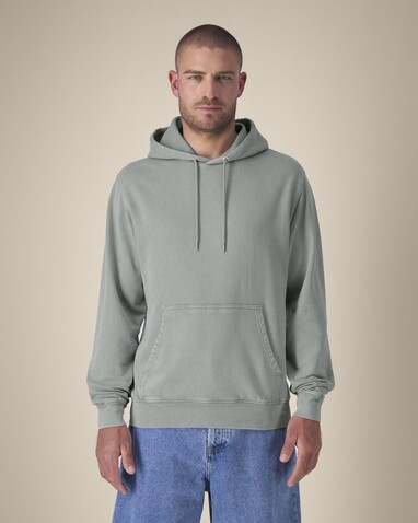 Archer Vintage - Der Garment-Dyed Unisex-Hoodie aus French Terry - G. Dyed Misty Grey - XXS bedrucken, Art.-Nr. STSU040C1572S