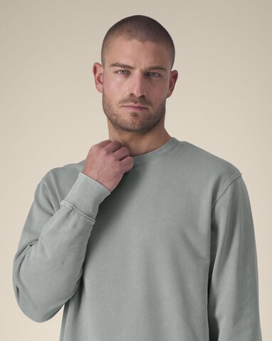 Matcher Vintage - Das Garment-Dyed Rundhals-Unisex-Sweatshirt aus French Terry - G. Dyed Misty Grey - XXS bedrucken, Art.-Nr. STSU085C1572S
