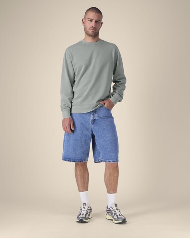 Matcher Vintage - Das Garment-Dyed Rundhals-Unisex-Sweatshirt aus French Terry - G. Dyed Misty Grey - L bedrucken, Art.-Nr. STSU085C1571L
