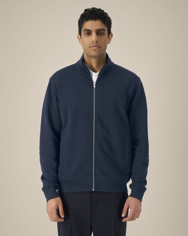 Trailer 2.0 - Das Unisex-Sweatshirt mit Reißverschluss und Stehkragen - French Navy - XXS bedrucken, Art.-Nr. STSU253C7272S