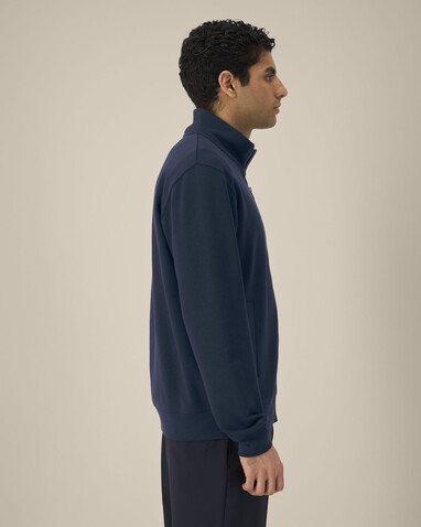 Trailer 2.0 - Das Unisex-Sweatshirt mit Reißverschluss und Stehkragen - French Navy - S bedrucken, Art.-Nr. STSU253C7271S