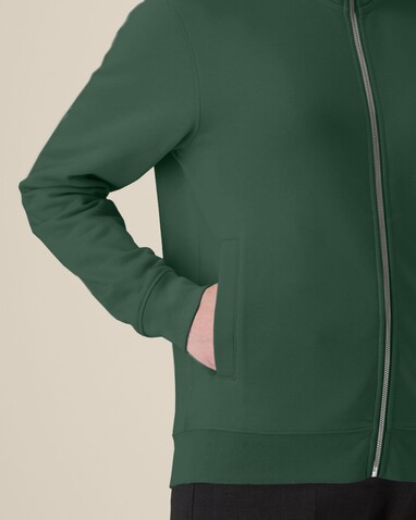Trailer 2.0 - Das Unisex-Sweatshirt mit Reißverschluss und Stehkragen - Bottle Green - S bedrucken, Art.-Nr. STSU253C2241S