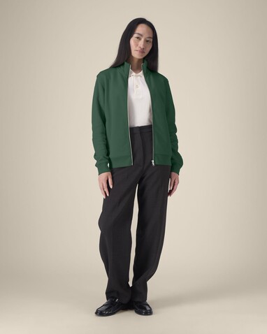 Trailer 2.0 - Das Unisex-Sweatshirt mit Reißverschluss und Stehkragen - Bottle Green - L bedrucken, Art.-Nr. STSU253C2241L