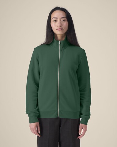 Trailer 2.0 - Das Unisex-Sweatshirt mit Reißverschluss und Stehkragen - Bottle Green - XXS bedrucken, Art.-Nr. STSU253C2242S