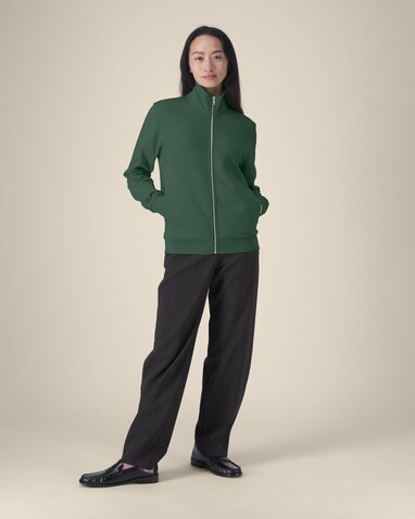 Trailer 2.0 - Das Unisex-Sweatshirt mit Reißverschluss und Stehkragen - Bottle Green - L bedrucken, Art.-Nr. STSU253C2241L