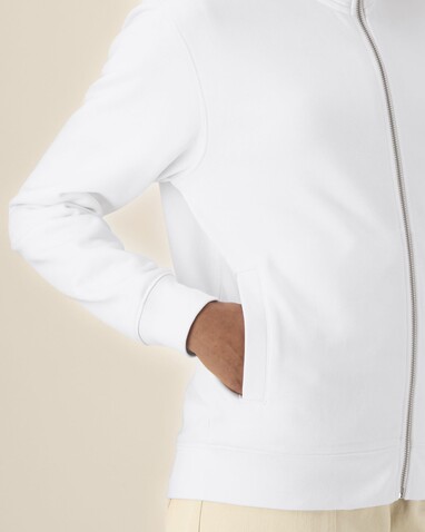 Trailer 2.0 - Das Unisex-Sweatshirt mit Reißverschluss und Stehkragen - White - L bedrucken, Art.-Nr. STSU253C0011L