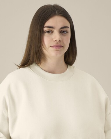Ryler - Das Boxy Rundhals-Unisex-Sweatshirt aus recycelter Baumwolle - Natural Raw - L bedrucken, Art.-Nr. STSU255C0541L
