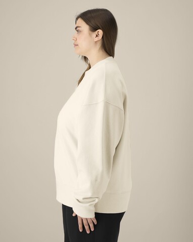 Ryler - Das Boxy Rundhals-Unisex-Sweatshirt aus recycelter Baumwolle - Natural Raw - S bedrucken, Art.-Nr. STSU255C0541S