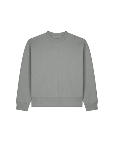 Ryler - Das Boxy Rundhals-Unisex-Sweatshirt aus recycelter Baumwolle - Misty Grey - XXL bedrucken, Art.-Nr. STSU255C1382X