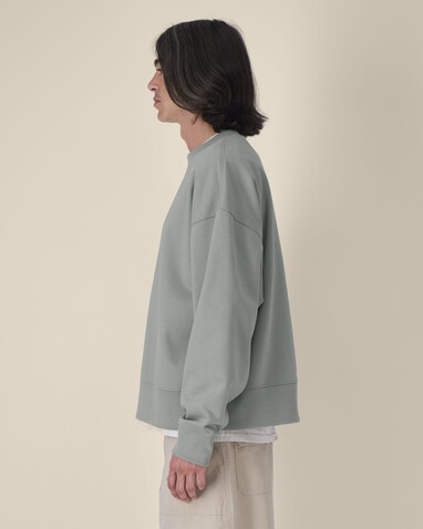 Ryler - Das Boxy Rundhals-Unisex-Sweatshirt aus recycelter Baumwolle - Misty Grey - L bedrucken, Art.-Nr. STSU255C1381L