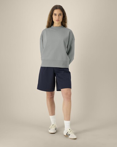 Ryler - Das Boxy Rundhals-Unisex-Sweatshirt aus recycelter Baumwolle - Misty Grey - XS bedrucken, Art.-Nr. STSU255C138XS