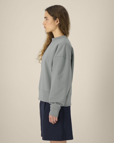 Ryler - Das Boxy Rundhals-Unisex-Sweatshirt aus recycelter Baumwolle - Misty Grey - XL bedrucken, Art.-Nr. STSU255C1381X