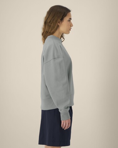 Ryler - Das Boxy Rundhals-Unisex-Sweatshirt aus recycelter Baumwolle - Misty Grey - XL bedrucken, Art.-Nr. STSU255C1381X