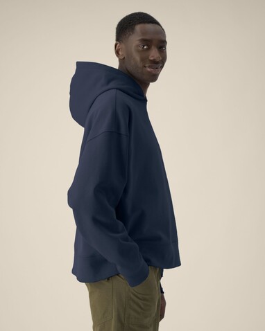 Voicer - Der Boxy Unisex-Hoodie aus recycelter Baumwolle - French Navy - S bedrucken, Art.-Nr. STSU256C7271S