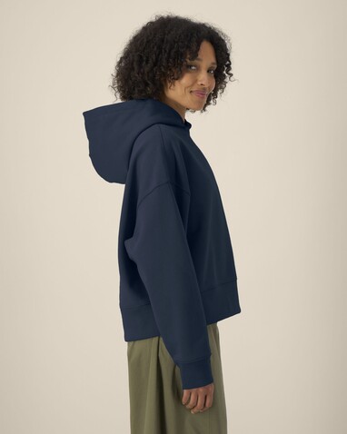 Voicer - Der Boxy Unisex-Hoodie aus recycelter Baumwolle - French Navy - S bedrucken, Art.-Nr. STSU256C7271S