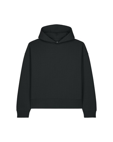Voicer - Der Boxy Unisex-Hoodie aus recycelter Baumwolle - Black - L bedrucken, Art.-Nr. STSU256C0021L