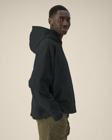 Voicer - Der Boxy Unisex-Hoodie aus recycelter Baumwolle - Black - 3XL bedrucken, Art.-Nr. STSU256C0023X