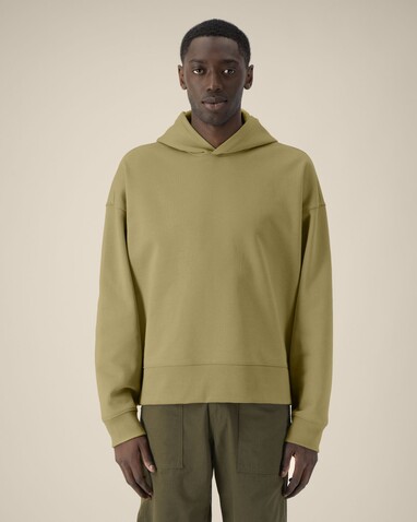 Voicer - Der Boxy Unisex-Hoodie aus recycelter Baumwolle - Faded Olive - XL bedrucken, Art.-Nr. STSU256C1531X Voicer - Der Boxy Unisex-Hoodie aus recycelter Baumwolle - Faded Olive - XL bedrucken, Art.-Nr. STSU256C1531X