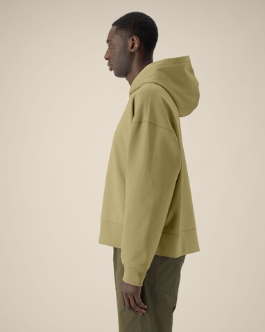 Voicer - Der Boxy Unisex-Hoodie aus recycelter Baumwolle - Faded Olive - XXS bedrucken, Art.-Nr. STSU256C1532S