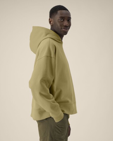 Voicer - Der Boxy Unisex-Hoodie aus recycelter Baumwolle - Faded Olive - XS bedrucken, Art.-Nr. STSU256C153XS Voicer - Der Boxy Unisex-Hoodie aus recycelter Baumwolle - Faded Olive - XS bedrucken, Art.-Nr. STSU256C153XS