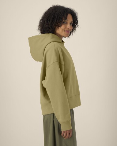 Voicer - Der Boxy Unisex-Hoodie aus recycelter Baumwolle - Faded Olive - XS bedrucken, Art.-Nr. STSU256C153XS Voicer - Der Boxy Unisex-Hoodie aus recycelter Baumwolle - Faded Olive - XS bedrucken, Art.-Nr. STSU256C153XS