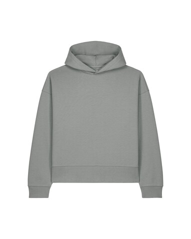 Voicer - Der Boxy Unisex-Hoodie aus recycelter Baumwolle - Misty Grey - XS bedrucken, Art.-Nr. STSU256C138XS