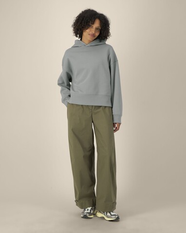 Voicer - Der Boxy Unisex-Hoodie aus recycelter Baumwolle - Misty Grey - L bedrucken, Art.-Nr. STSU256C1381L