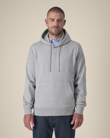 Gamechanger - Der Unisex-Hoodie aus recycelter Baumwolle - Heather Grey - 4XL bedrucken, Art.-Nr. STSU257C2504X