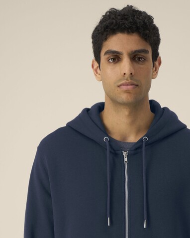 Astor - Der Unisex-Zip-Hoodie aus Baumwolle-TENCEL™ Modal - French Navy - S bedrucken, Art.-Nr. STSU261C7271S