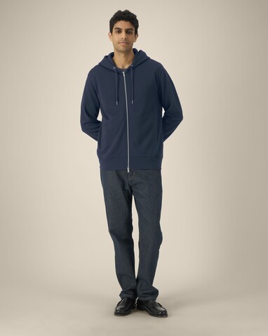 Astor - Der Unisex-Zip-Hoodie aus Baumwolle-TENCEL™ Modal - French Navy - L bedrucken, Art.-Nr. STSU261C7271L Astor - Der Unisex-Zip-Hoodie aus Baumwolle-TENCEL™ Modal - French Navy - L bedrucken, Art.-Nr. STSU261C7271L