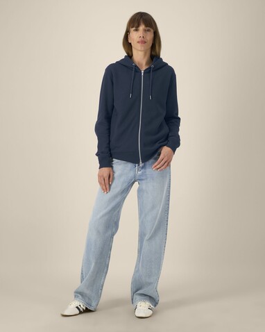 Astor - Der Unisex-Zip-Hoodie aus Baumwolle-TENCEL™ Modal - French Navy - L bedrucken, Art.-Nr. STSU261C7271L Astor - Der Unisex-Zip-Hoodie aus Baumwolle-TENCEL™ Modal - French Navy - L bedrucken, Art.-Nr. STSU261C7271L