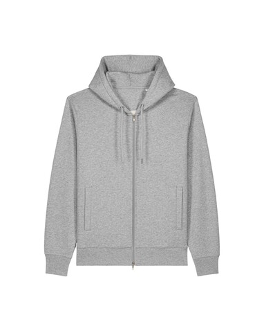 Astor - Der Unisex-Zip-Hoodie aus Baumwolle-TENCEL™ Modal - Heather Grey - XXS bedrucken, Art.-Nr. STSU261C2502S