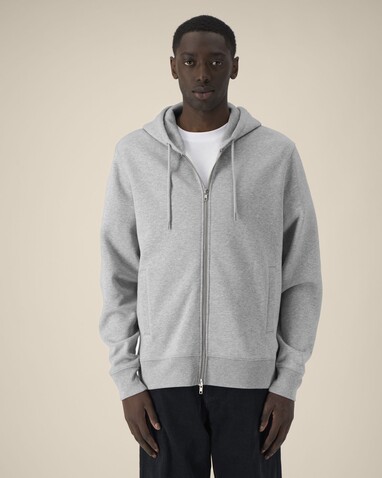 Astor - Der Unisex-Zip-Hoodie aus Baumwolle-TENCEL™ Modal - Heather Grey - XL bedrucken, Art.-Nr. STSU261C2501X Astor - Der Unisex-Zip-Hoodie aus Baumwolle-TENCEL™ Modal - Heather Grey - XL bedrucken, Art.-Nr. STSU261C2501X