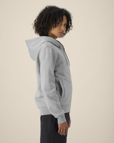 Astor - Der Unisex-Zip-Hoodie aus Baumwolle-TENCEL™ Modal - Heather Grey - XXS bedrucken, Art.-Nr. STSU261C2502S