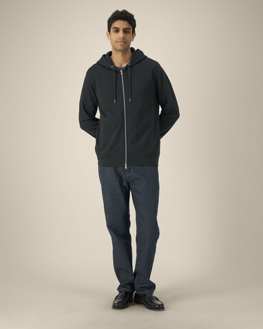 Astor - Der Unisex-Zip-Hoodie aus Baumwolle-TENCEL™ Modal - Black - XXL bedrucken, Art.-Nr. STSU261C0022X