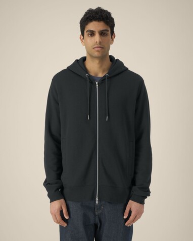 Astor - Der Unisex-Zip-Hoodie aus Baumwolle-TENCEL™ Modal - Black - XXL bedrucken, Art.-Nr. STSU261C0022X