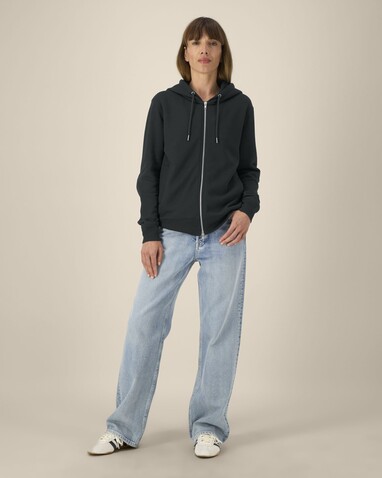 Astor - Der Unisex-Zip-Hoodie aus Baumwolle-TENCEL™ Modal - Black - XXL bedrucken, Art.-Nr. STSU261C0022X
