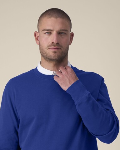 Thinker - Das Rundhals-Unisex-Sweatshirt aus recycelter Baumwolle - Worker Blue - XXL bedrucken, Art.-Nr. STSU269C0882X