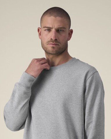 Thinker - Das Rundhals-Unisex-Sweatshirt aus recycelter Baumwolle - Heather Grey - XS bedrucken, Art.-Nr. STSU269C250XS