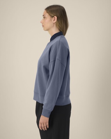 Stella Alma - Das Iconic Damen-Rundhals-Sweatshirt - Blue Grey - M bedrucken, Art.-Nr. STSW212C1561M