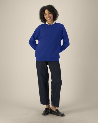 Stella Thinker - Das Damen-Rundhals-Sweatshirt aus recycelter Baumwolle - Worker Blue - M bedrucken, Art.-Nr. STSW254C0881M Stella Thinker - Das Damen-Rundhals-Sweatshirt aus recycelter Baumwolle - Worker Blue - M bedrucken, Art.-Nr. STSW254C0881M