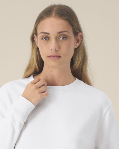 Stella Thinker - Das Damen-Rundhals-Sweatshirt aus recycelter Baumwolle - White - M bedrucken, Art.-Nr. STSW254C0011M