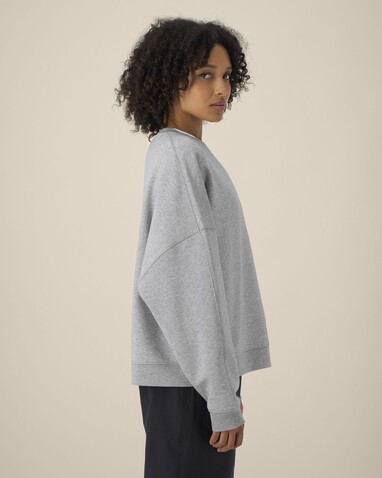 Stella Lianna - Das Damen-Rundhals-Sweatshirt aus Baumwolle-TENCEL™ Modal - Heather Grey - M bedrucken, Art.-Nr. STSW262C2501M