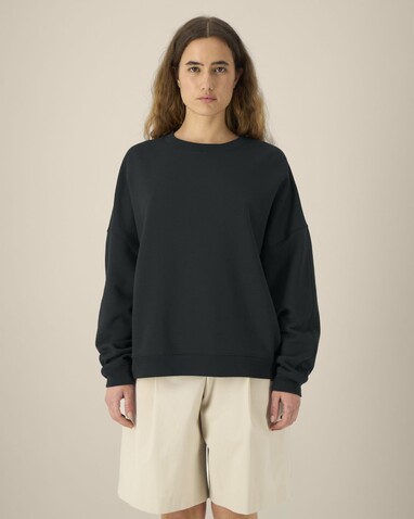 Stella Lianna - Das Damen-Rundhals-Sweatshirt aus Baumwolle-TENCEL™ Modal - Black - L bedrucken, Art.-Nr. STSW262C0021L Stella Lianna - Das Damen-Rundhals-Sweatshirt aus Baumwolle-TENCEL™ Modal - Black - L bedrucken, Art.-Nr. STSW262C0021L