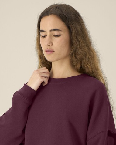 Stella Lianna - Das Damen-Rundhals-Sweatshirt aus Baumwolle-TENCEL™ Modal - Deep Plum - M bedrucken, Art.-Nr. STSW262C1511M Stella Lianna - Das Damen-Rundhals-Sweatshirt aus Baumwolle-TENCEL™ Modal - Deep Plum - M bedrucken, Art.-Nr. STSW262C1511M