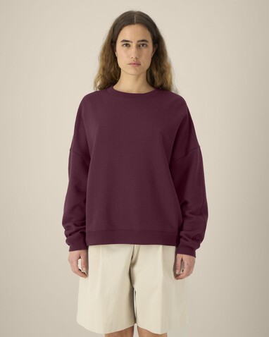 Stella Lianna - Das Damen-Rundhals-Sweatshirt aus Baumwolle-TENCEL™ Modal - Deep Plum - XL bedrucken, Art.-Nr. STSW262C1511X Stella Lianna - Das Damen-Rundhals-Sweatshirt aus Baumwolle-TENCEL™ Modal - Deep Plum - XL bedrucken, Art.-Nr. STSW262C1511X